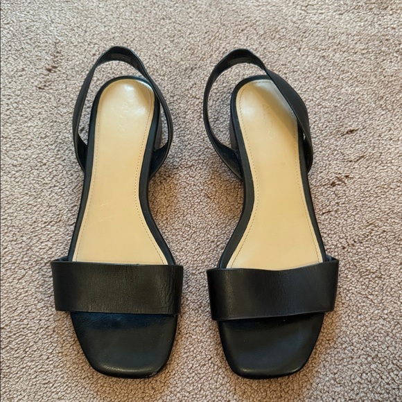 Aldo Black Minimalist Sandals Sleek Design - Picture 1 of 3